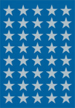 Herma Kerststickers Decor 'Sterren', 13 mm, zilver