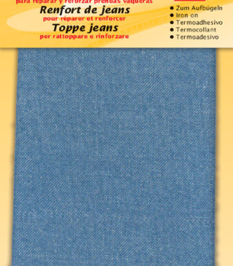 Jeansreparatielappen, lichtblauw, 170 x 150 mm