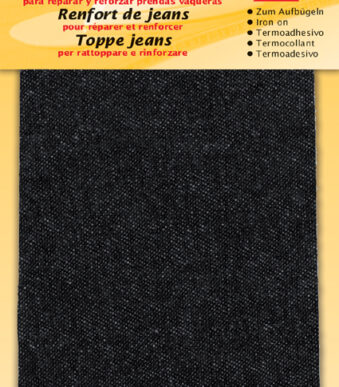 Jeansreparatielappen, 170 x 150 mm, zwart
