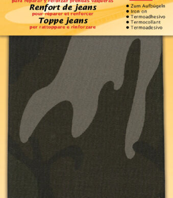 Spijkerbroek-reparatiedoek, 170 x 150 mm, militair