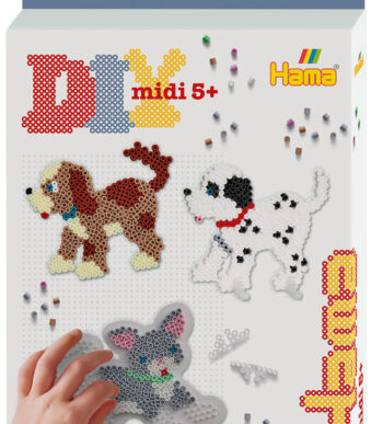 Hama kralenplankstrijkkralen midi 'Honden en kat', cadeauverpakking
