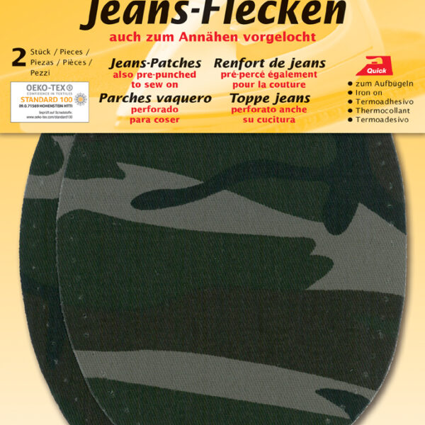 Ovale militaire jeansstrijkbadges
