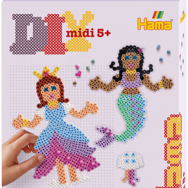 Hama strijkkralen midi 'Prinses en Zeemeermin'