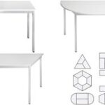 Universele tafel T201R, 2.000 x 1.000, lichtgrijs/aluminium