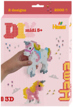 Hama strijkkralen midi 3D 'Eenhoornen', geschenkverpakking