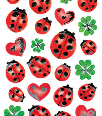 Herma stickervellen 'Lieveheersbeestjes zilver'