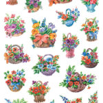 Herma Stickers met Bloemen in Mandje