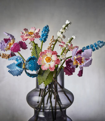 Kralenapplicatie midi 'Bloemboeket', cadeauverpakking