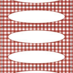 Herma huishoud-etiketten ruitjespatroon, 76 x 23 mm, rood