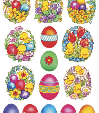 Herma lentestickers klassiek 'bloemen & kuikens'