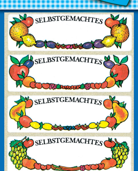 Zelfgemaakte fruitstickers van ZDesign Home