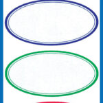 Huishoudelijke ovale gekleurde etiketten