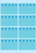 Diepvrieslabels, 26 x 40 mm, blauw, zelfklevend