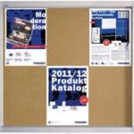 Presentatiekast ecologisch model voor 8x A4, kurkachterwand.