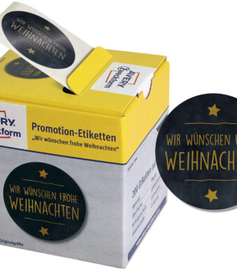 Avery Promotieetiketten 'Kerst', zwart