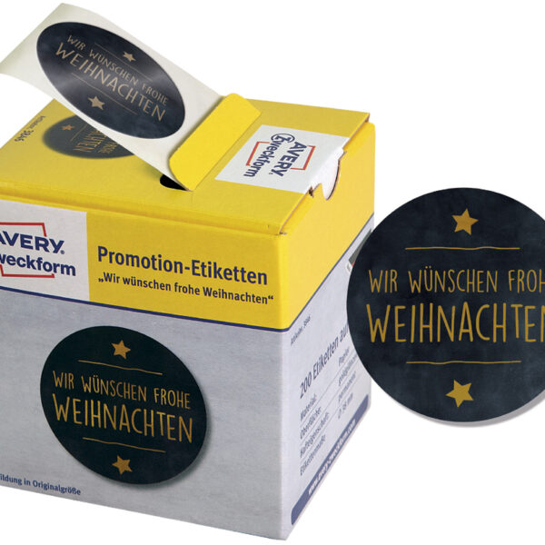 Avery Promotieetiketten 'Kerst', zwart