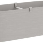 Bloembak 'Paros', breedte 500 mm, wolkengrijs.