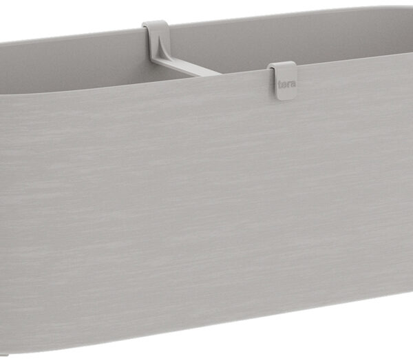 Bloembak 'Paros', breedte 500 mm, wolkengrijs.