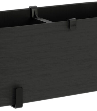 Bloembakkenset 'Paros', incl. houder, zwart