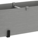 Terrabloembakkenset 'Paros', incl. houder, mistig grijs