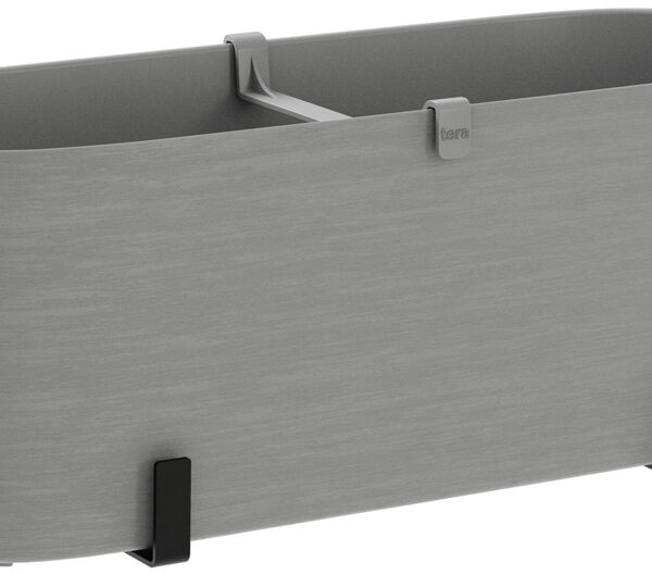 Terrabloembakkenset 'Paros', incl. houder, mistig grijs