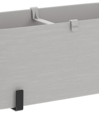 Bloemenbakset 'Paros', inclusief houder, lichtgrijs