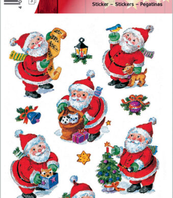Herma Kerstdecoratie Stickers 'Vrolijke Kerstman'