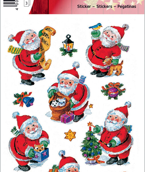 Herma Kerstdecoratie Stickers 'Vrolijke Kerstman'