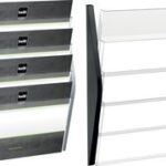 Wandhouder voor 4 wandbrochures 'the arc', liggend A3 formaat, zwart