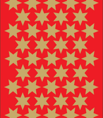 Gouden kerststerren stickers 14 mm