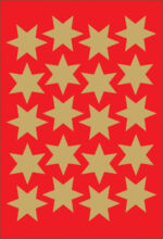 Herma kerstetiketten 'Sterren', 21 mm, goud