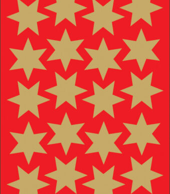 Herma kerstetiketten 'Sterren', 21 mm, goud