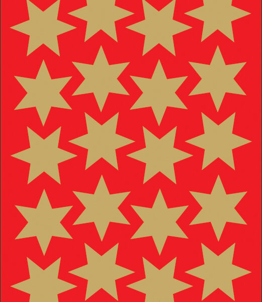 Herma kerstetiketten 'Sterren', 21 mm, goud