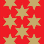 Gouden ster-stickers 33 mm, feestdecoratie