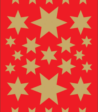 Herma Kerstdecoratie Stickers 'Sterren', Geassorteerd, Goud
