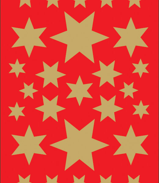 Herma Kerstdecoratie Stickers 'Sterren', Geassorteerd, Goud