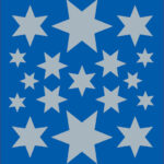 Herma Kerst-stickers decor 'Sterren', geassorteerd, zilverkleurig.