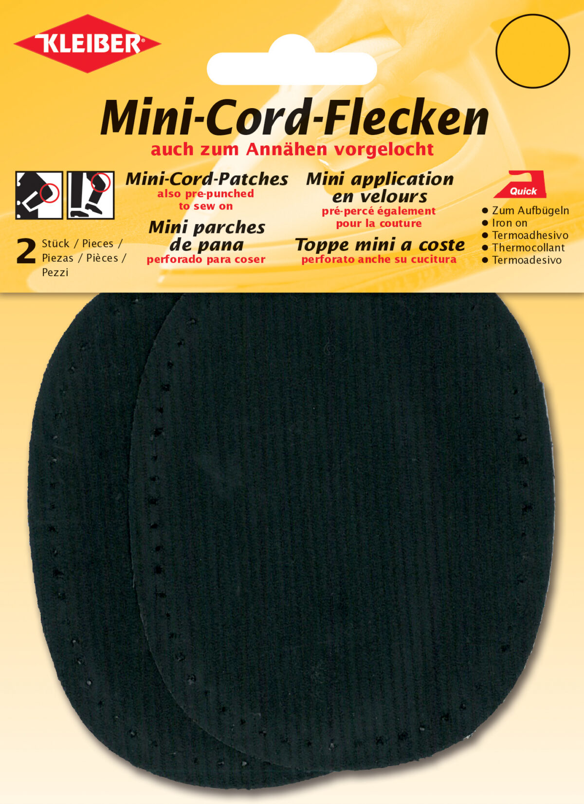 Kleefplekken mini, zwart, 110 x 85 mm Kleefplekken mini, zwart, 110 x 85 mm
