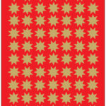 Gouden ster-stickersetjes, 10 mm