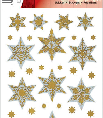Herma Reliëf Gouden Ster Kerststickers