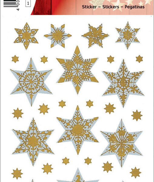 Herma Reliëf Gouden Ster Kerststickers