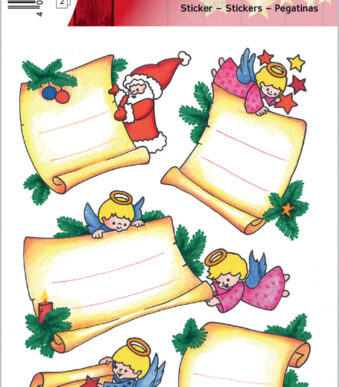 Herma kerstetiketten voor kersbrieven