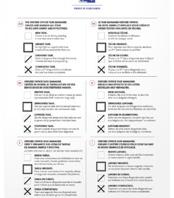 Oxford kantoor spiraalgebonden notitieblok 'Taakbeheerder', A5 formaat