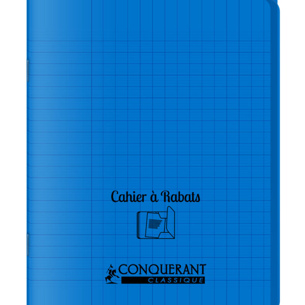 Traditioneel schrift met klep 170 x 220 mm, blauw