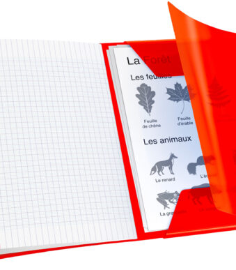 Klassieke opklapbare schrift 170 x 220 mm rood