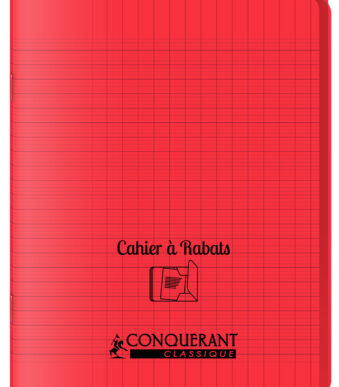 Klassieke opklapbare schrift 170 x 220 mm rood