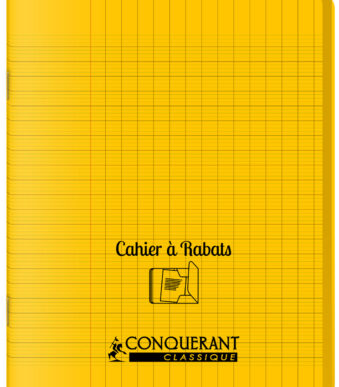 Klassiek schrift met klep 170 x 220 mm, geel