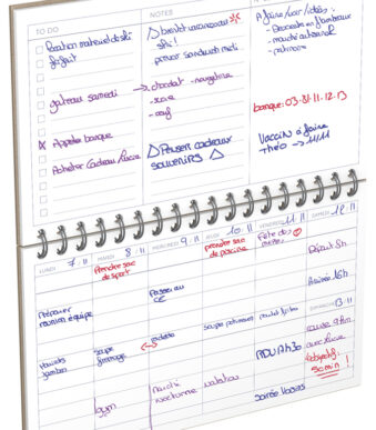 Agenda bureau-jaarplanner, ongedateerd, 240 x 140 mm
