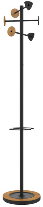 Kapstok Bora bamboe, zwart-bamboe