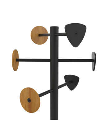 Kapstok Bora bamboe, zwart-bamboe